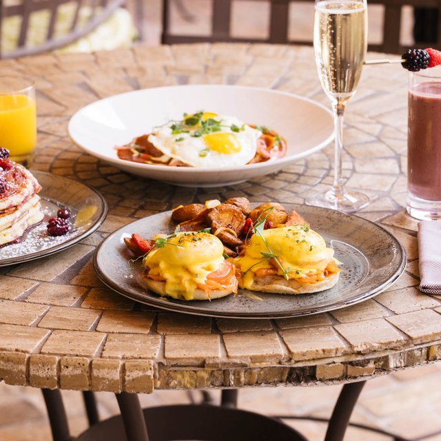 Tamales, Egg Benedict, Pancakes 2